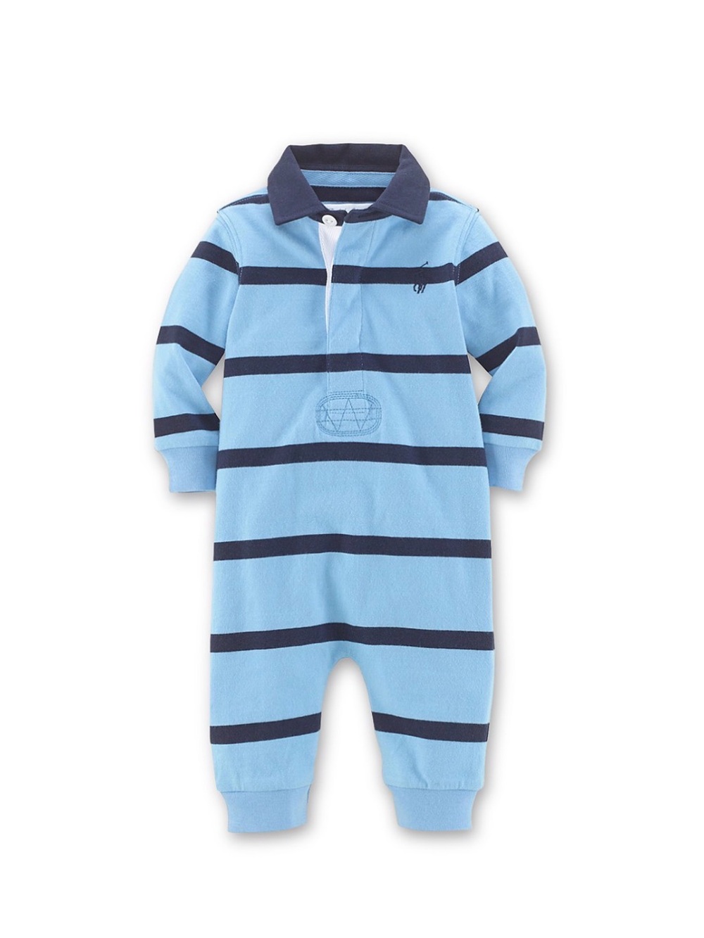 Polo Ralph Lauren Rugby Light Blue & Navy Striped One-Piece